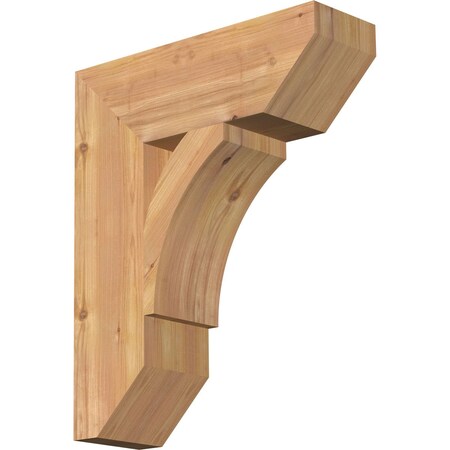 Ekena Millwork Thorton Slat Smooth Bracket, Western Red Cedar, 5 1/2"W x 18"D x 22"H BKT06X18X22THR06SWR